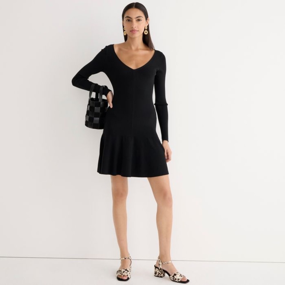 J Crew Ruffle Hem Sweater Dress (NEW!) - Picture 2 of 2